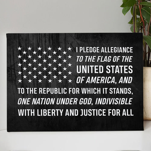 Liberty Justice For All Canvas Wall Art – Patriotic Wall Decor