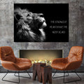 Lion The Strongest Hearts Have The Most Scars Canvas Wall Art