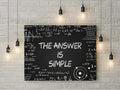 Math The Answer Is Sipmle Canvas Wall Art Prints