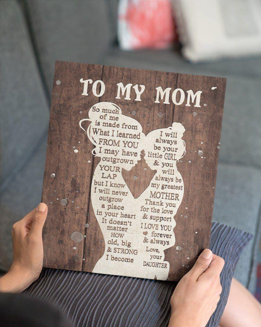 To My Mom, I Love You Forever & Always Canvas Wall Art – Gift for Mom