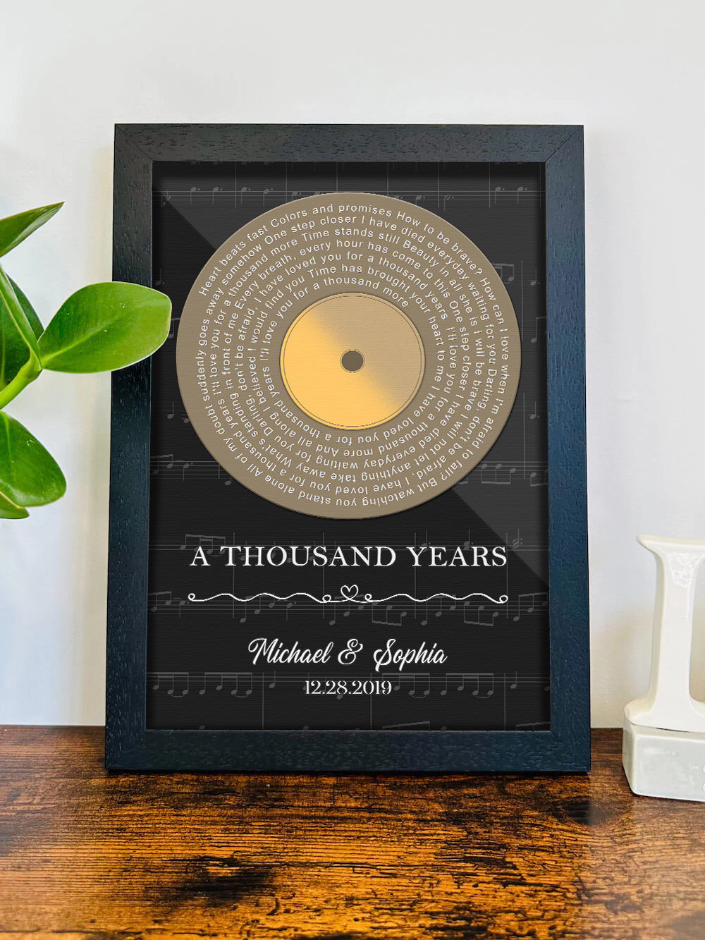 Personalized A Thousand Years Love Song Vinyl Record Canvas Wall Art