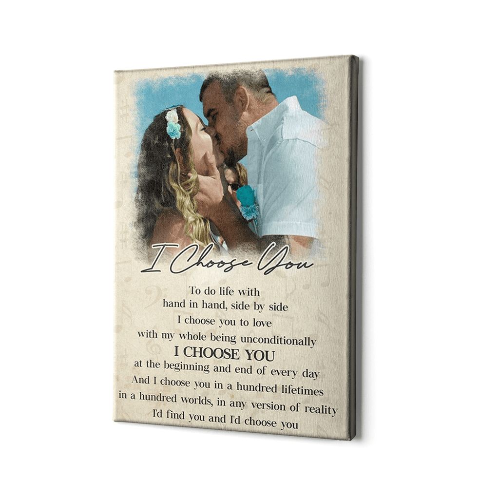 Personalized Anniversary Canvas Wall Art - I Choose You
