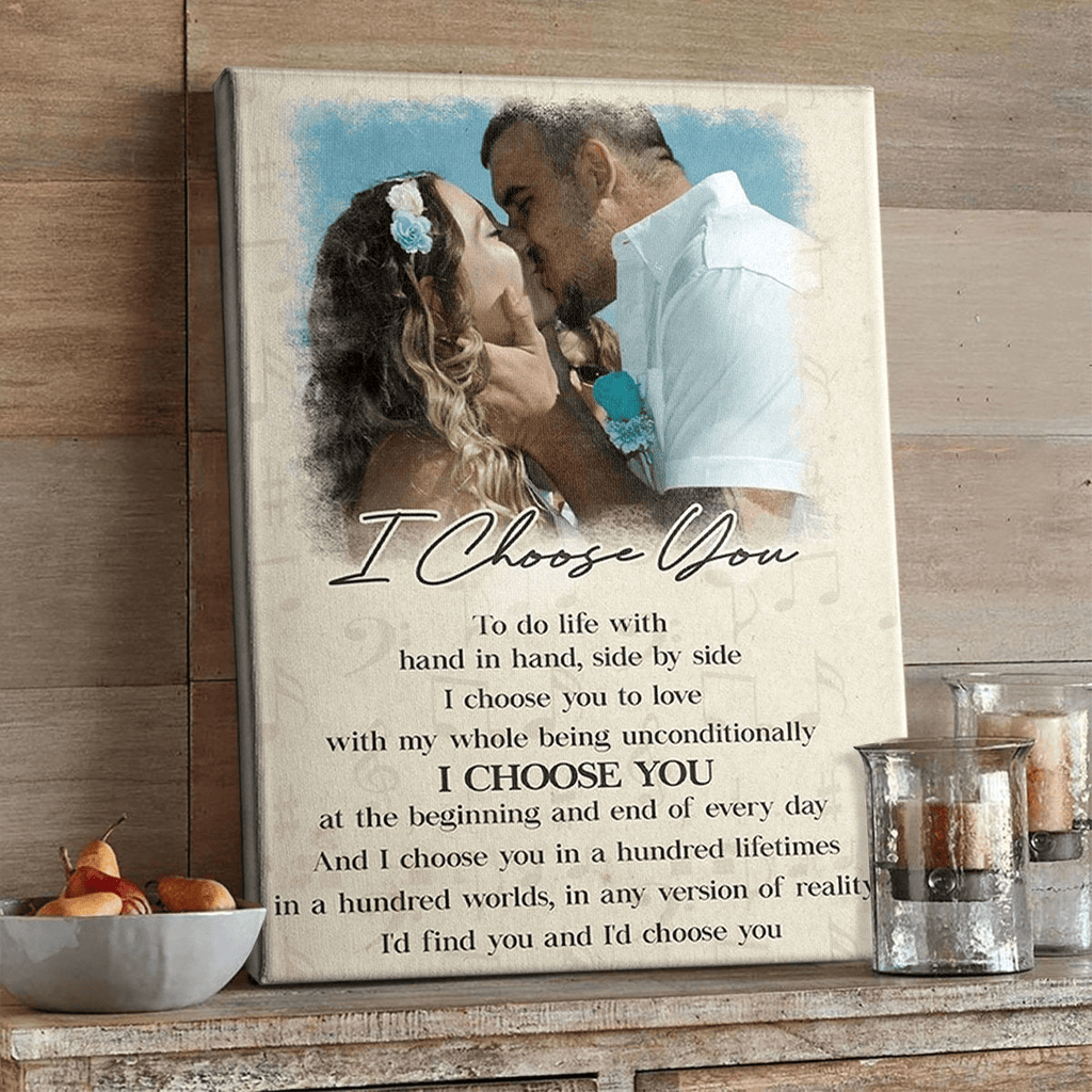 Personalized Anniversary Canvas Wall Art - I Choose You