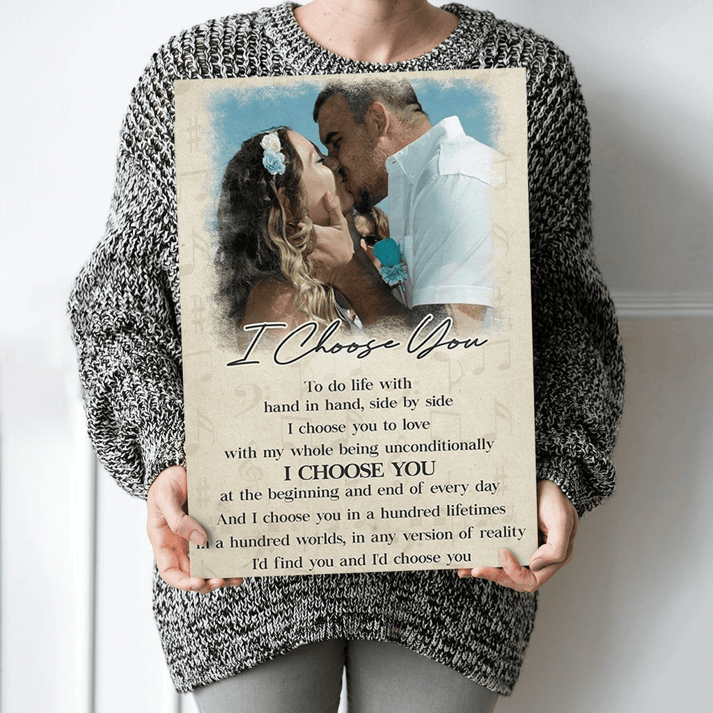 Personalized Anniversary Canvas Wall Art - I Choose You