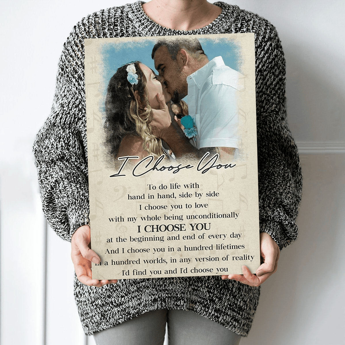 Personalized Anniversary Canvas Wall Art - I Choose You