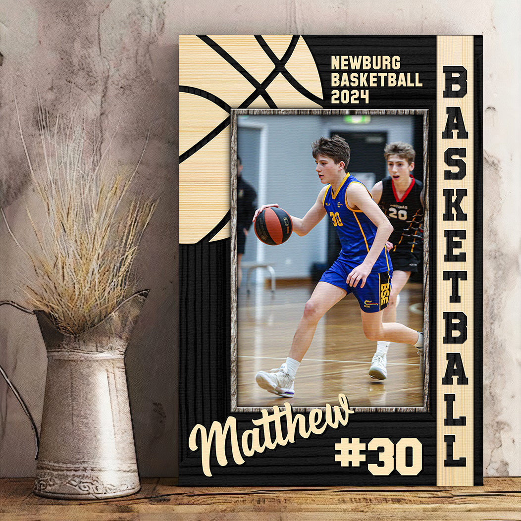 Personalized Basketball Champion Canvas Wall Art – Sports Wall Decor