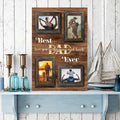 Personalized Best Dad Ever I Love You To Moon And Back Fathers Day Canvas Wall Art Prints