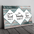 Personalized Bless The Food Family Love Canvas Wall Art - Family Canvas