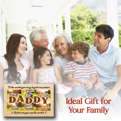Personalized But To Me You're The World Canvas Wall Art – Gift for Dad