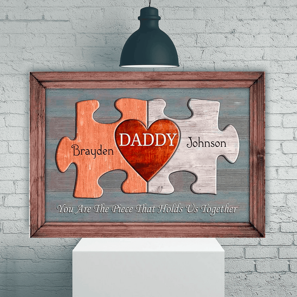 Personalized Daddy Fathers Day Gift Canvas Wall Art Prints