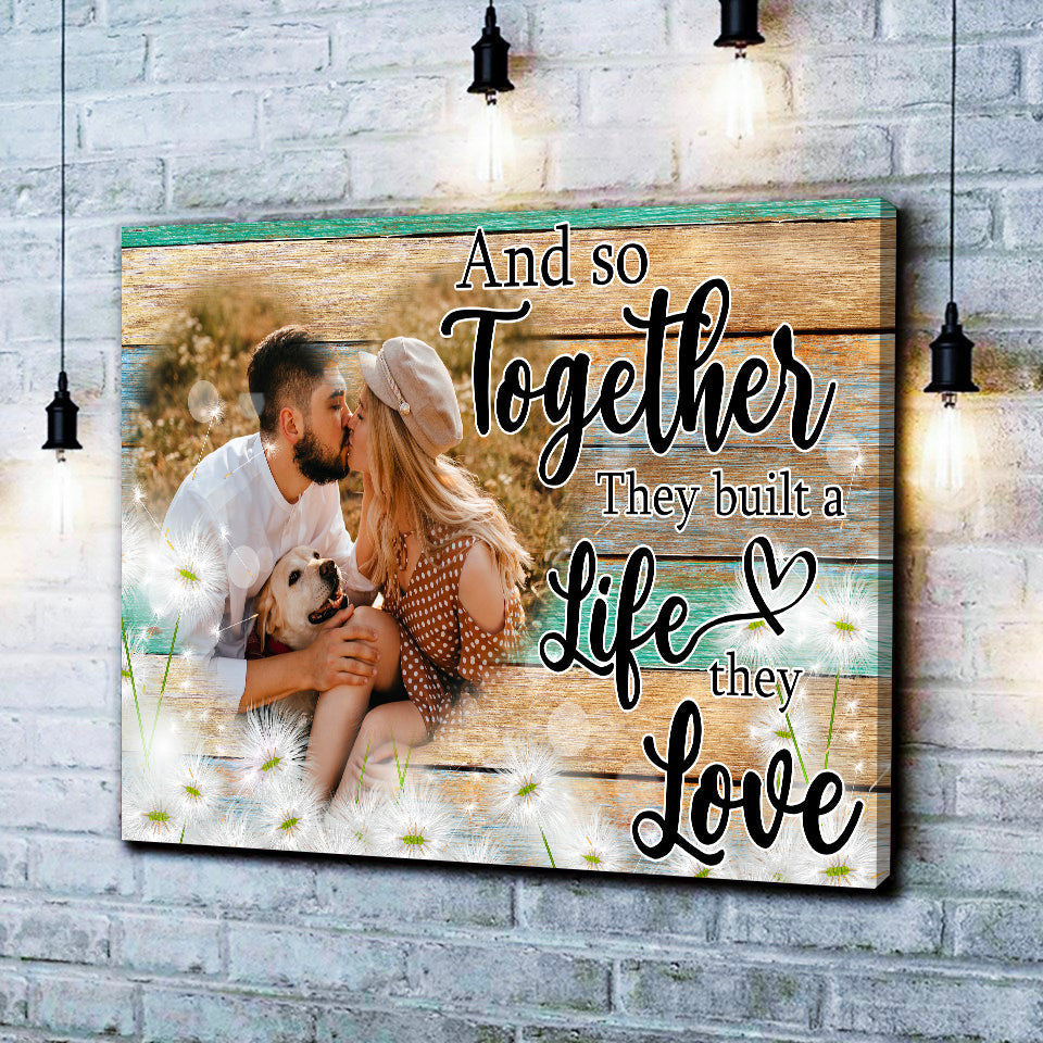 Personalized Dandelion And So Together Canvas Wall Art – Couple Gift