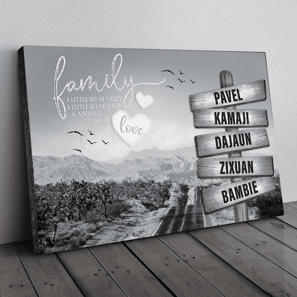 Personalized Family A Whole Of Love Canvas Wall Art - Family Canvas