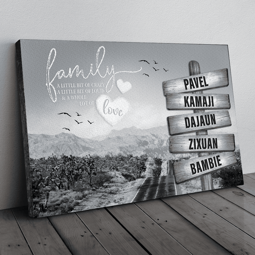 Personalized Family A Whole Of Love Canvas Wall Art – Family Home Decor