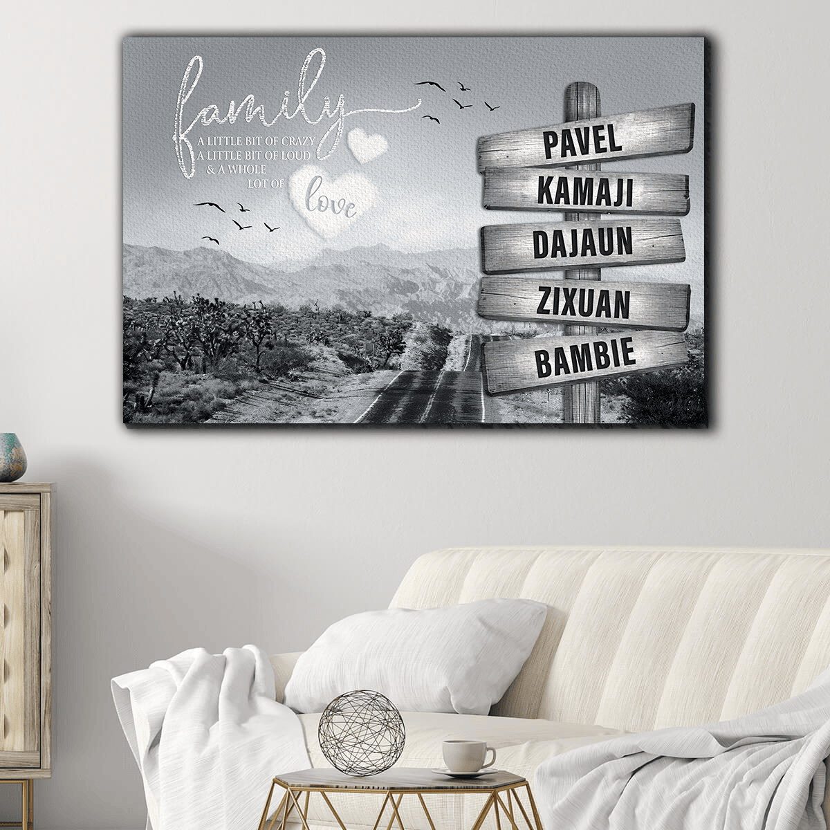 Personalized Family A Whole Of Love Canvas Wall Art - Family Canvas