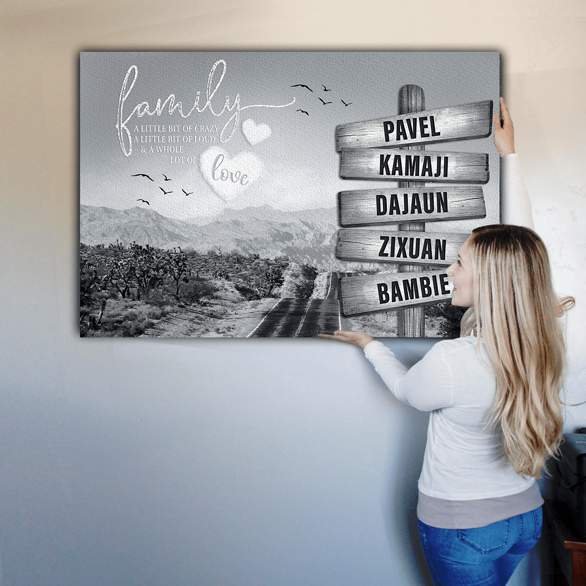 Personalized Family A Whole Of Love Canvas Wall Art - Family Canvas