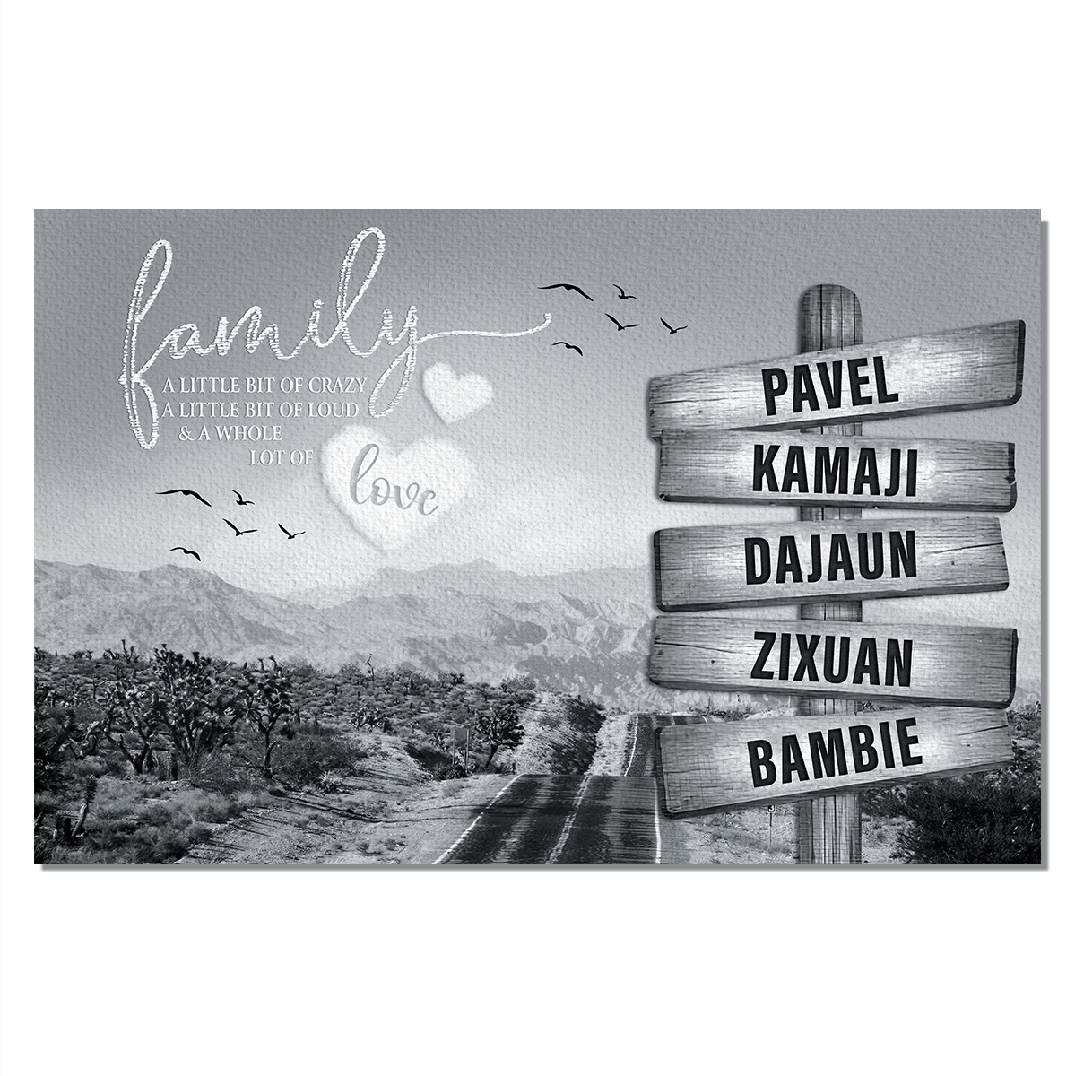 Personalized Family A Whole Of Love Canvas Wall Art - Family Canvas