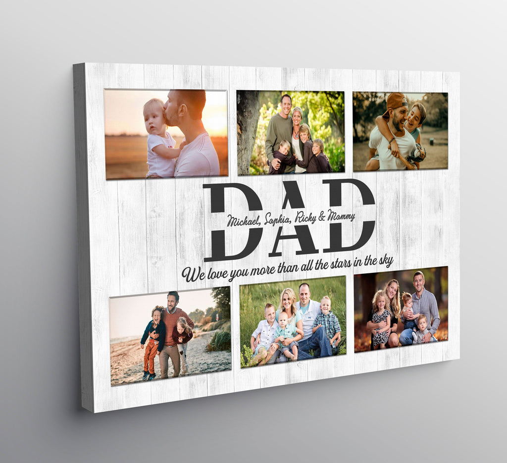 Personalized Family Canvas Wall Art - We Love You More Than All The Stars In The Sky