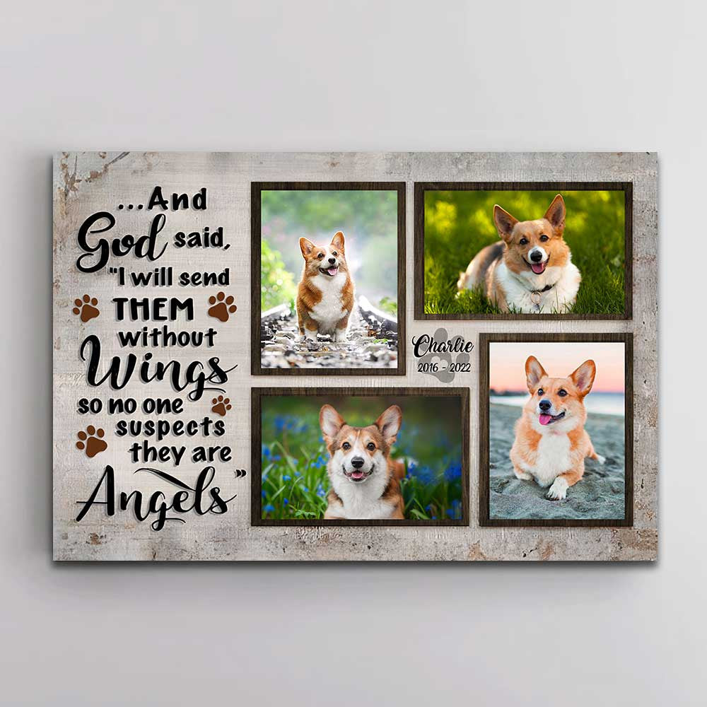 Personalized God Said I Will Send Them Without Wings Canvas Wall Art