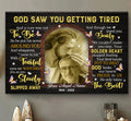 Personalized God Saw You Getting Tired - Memorial Canvas Wall Art Prints