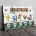 Personalized Grandmas Garden Canvas Wall Art - Gift for Mothers Day