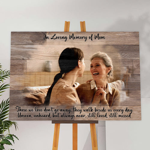 Personalized In Loving Memory Of Mom Canvas Wall Art – Memorial Gift