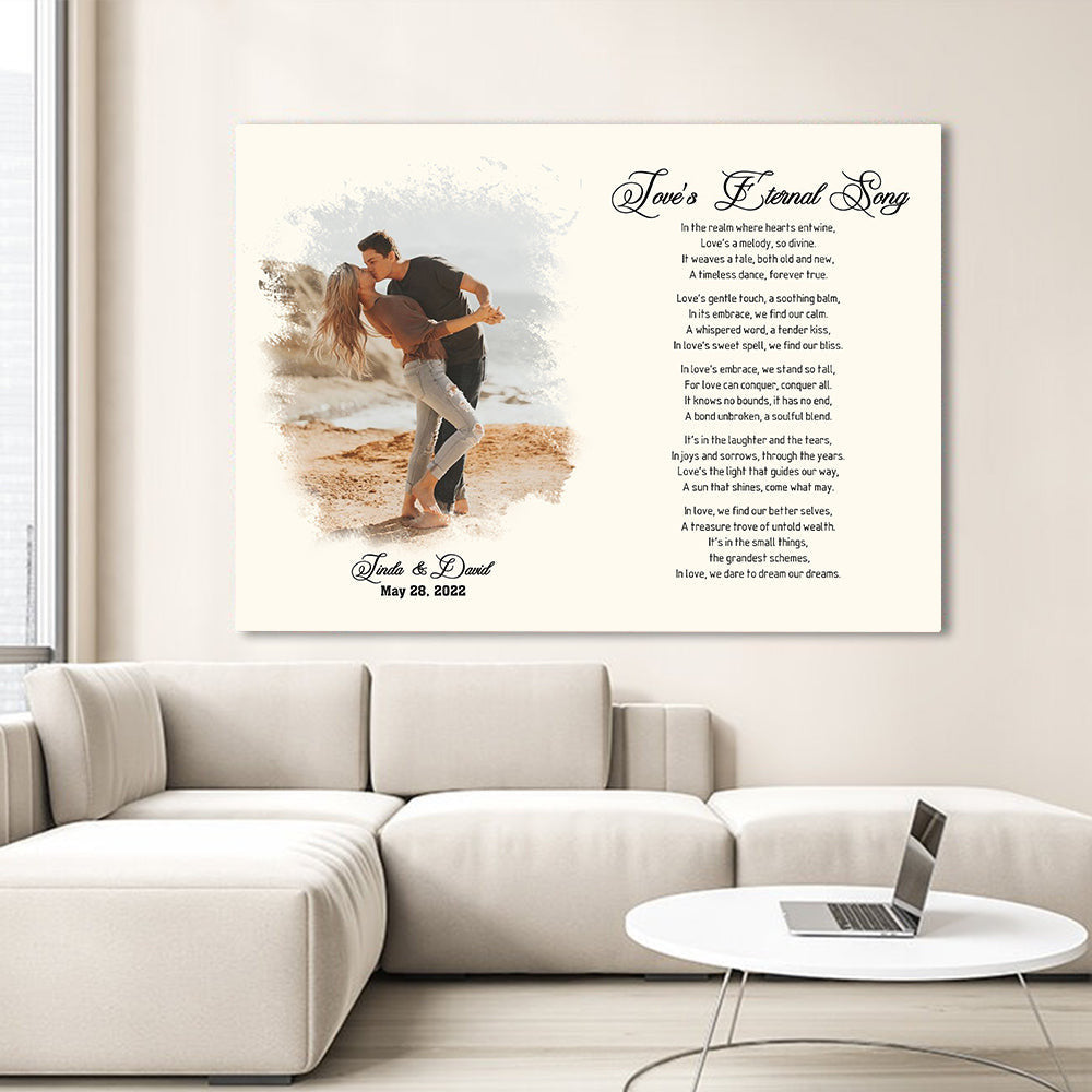 Personalized Love External Song Canvas Wall Art