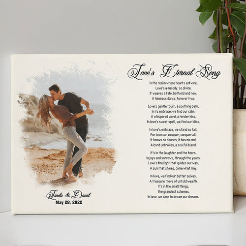 Personalized Love Eternal Song Canvas Wall Art – Couple Gift