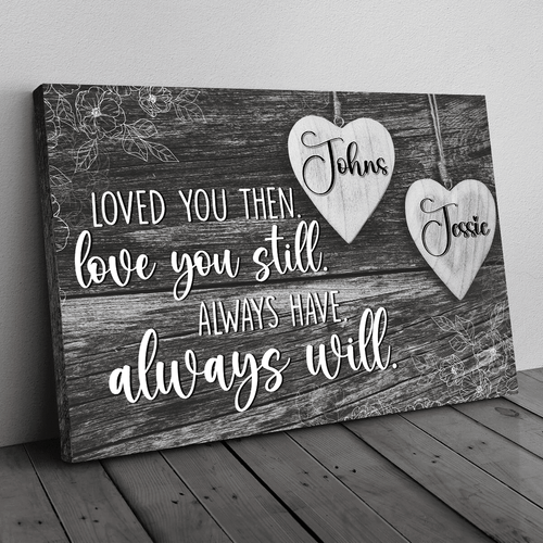 Personalized Loved You Then Love You Still Canvas Wall Art – Family Home Decor