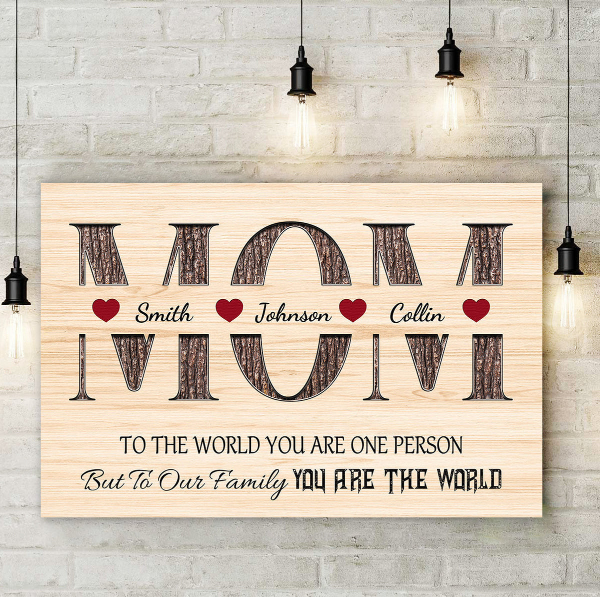 Personalized Mom You Are One Person Canvas Wall Art - Gift For Mothers Day