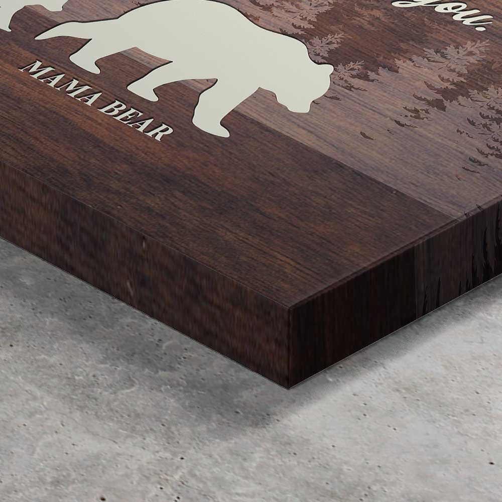 Personalized No Matter How Big We Get Bear Family Canvas Wall Art - Gift For Mom
