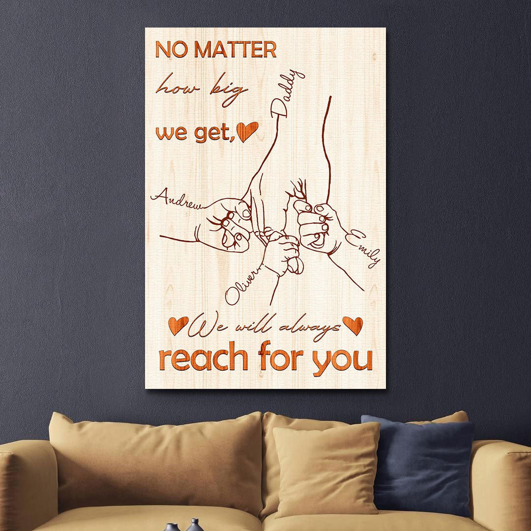Personalized No Matter How Big We Got Family Canvas Wall Art