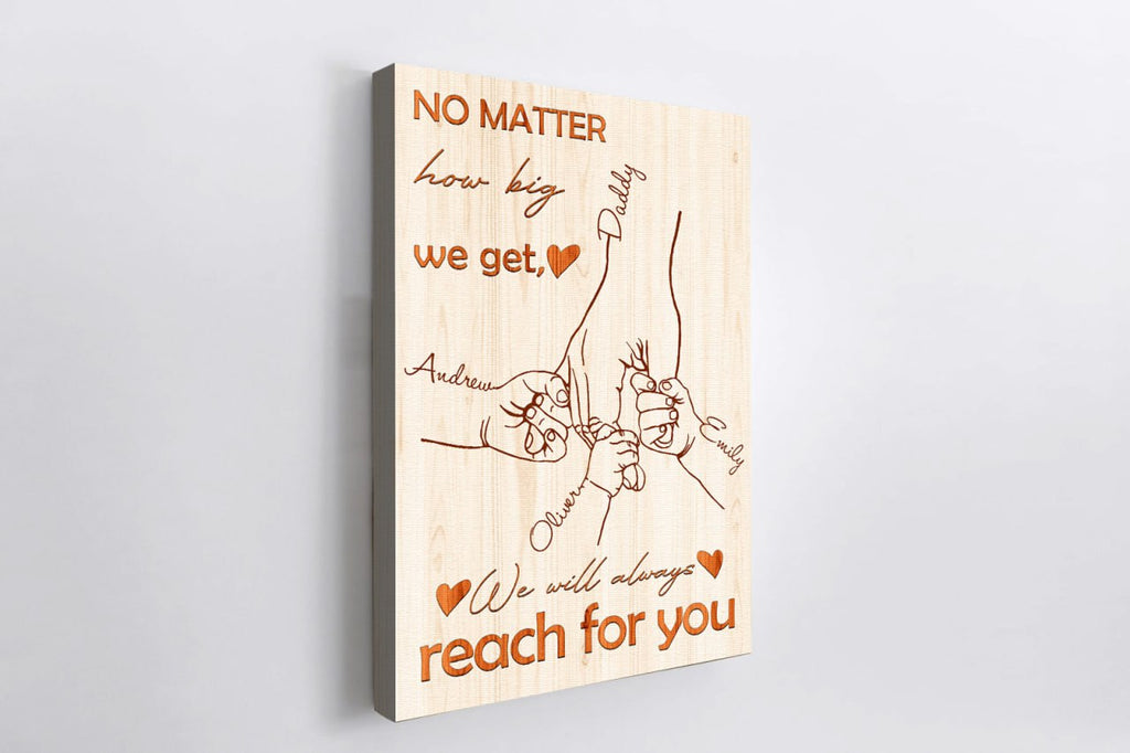 Personalized No Matter How Big We Got Family Canvas Wall Art