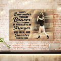 Personalized Photo Always Remember You Are Brave Canvas Wall Art