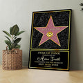 Personalized Star Of Fame Family Gift Canvas Wall Art – Family Home Decor
