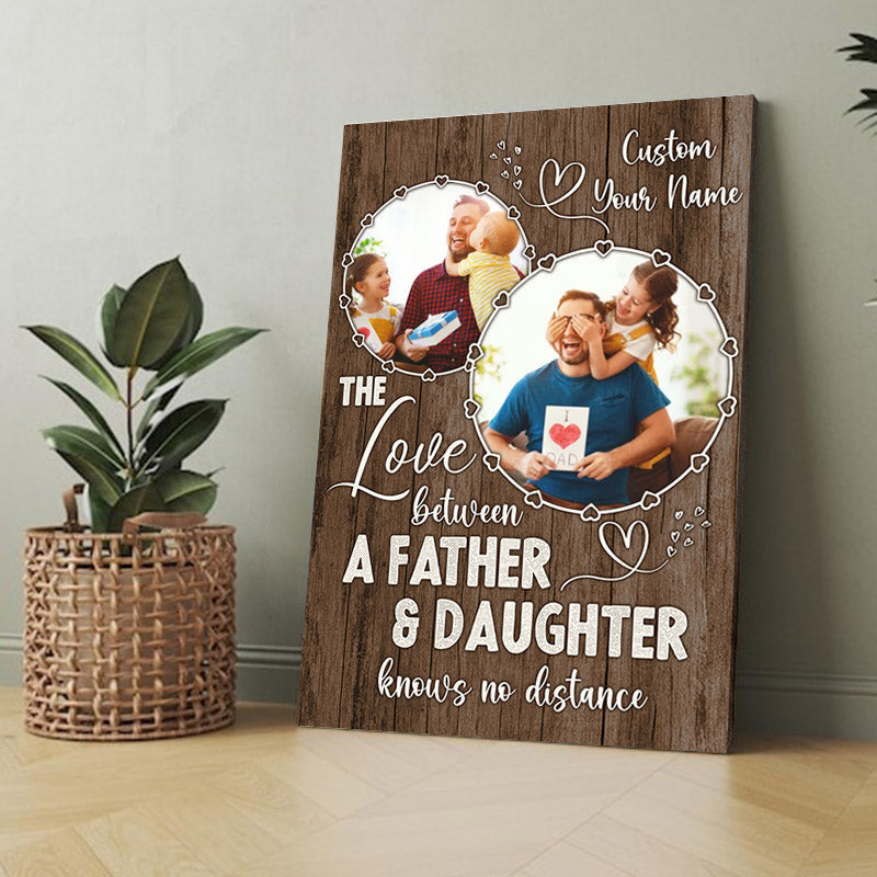 Personalized The Love Between From Daughter Or Son Canvas Wall Art Prints
