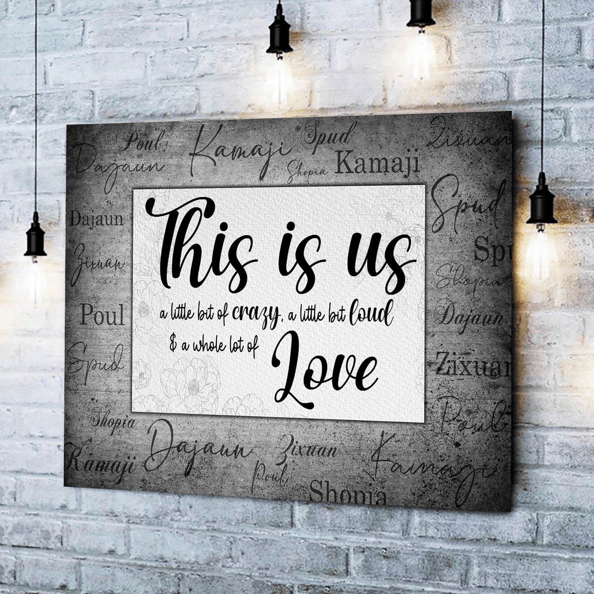 Personalized This Is Us A Whole Of Love Canvas Wall Art – Family Home Decor