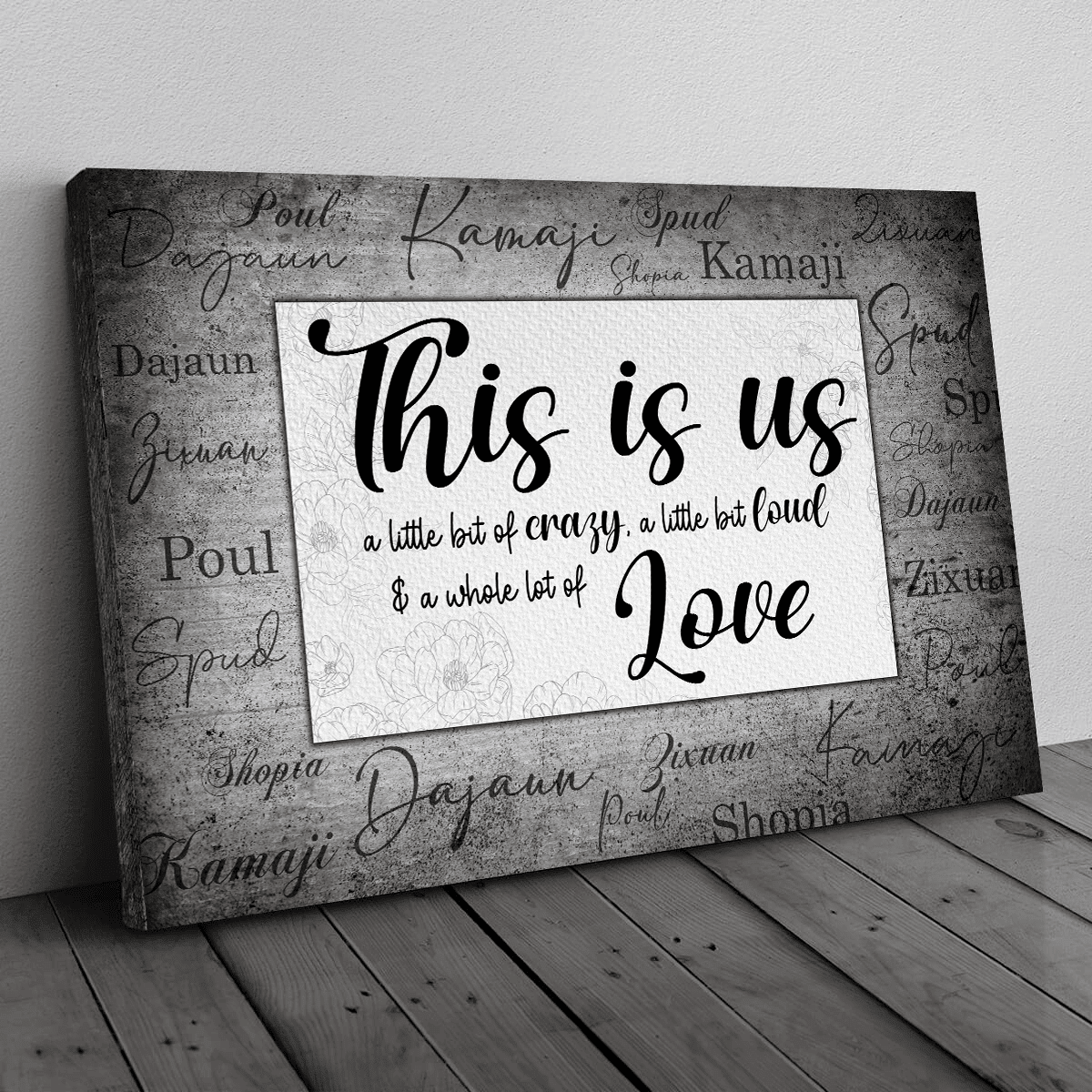 Personalized This Is Us A Whole Of Love Canvas Wall Art – Family Home Decor
