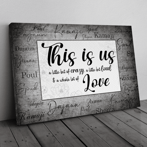 Personalized This Is Us A Whole Of Love Canvas Wall Art – Family Home Decor