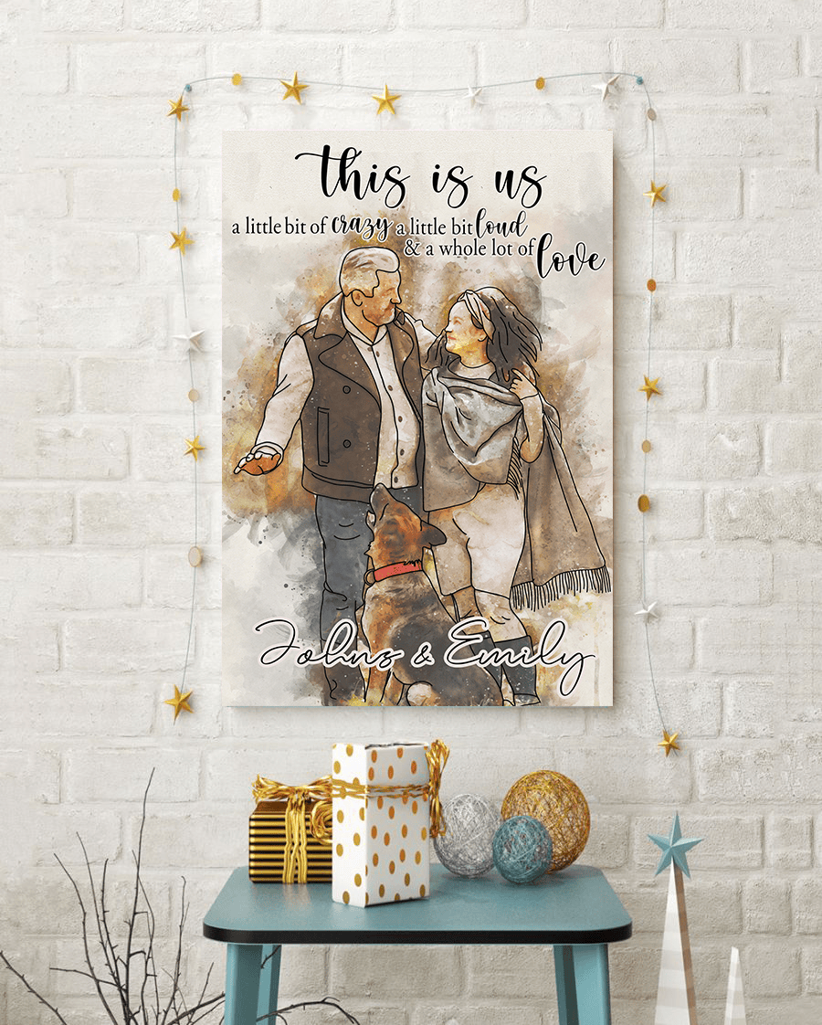 Personalized This Is Us Art Drawing Canvas Wall Art - Family Canvas