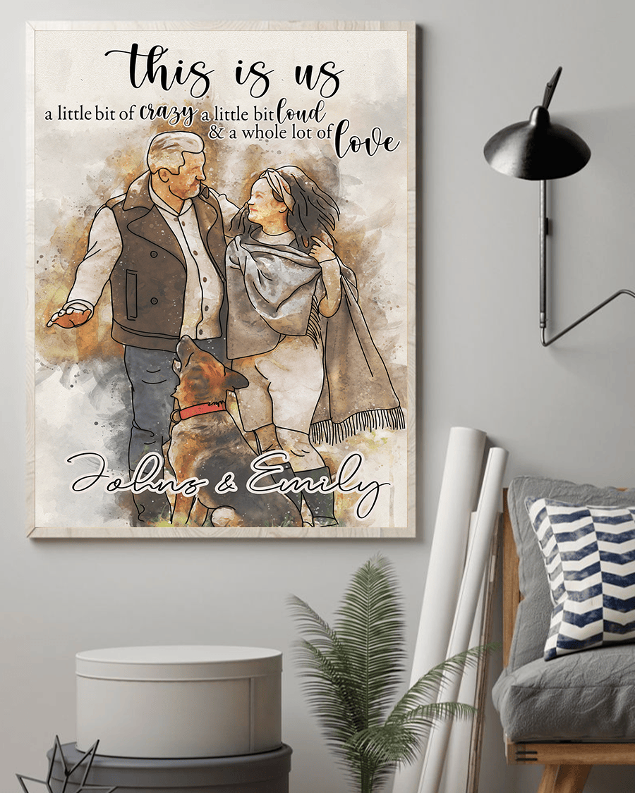 Personalized This Is Us Art Drawing Canvas Wall Art - Family Canvas