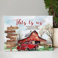 Personalized This Is Us Farm Sign Family Canvas Wall Art - Wall Art For Farmhouse