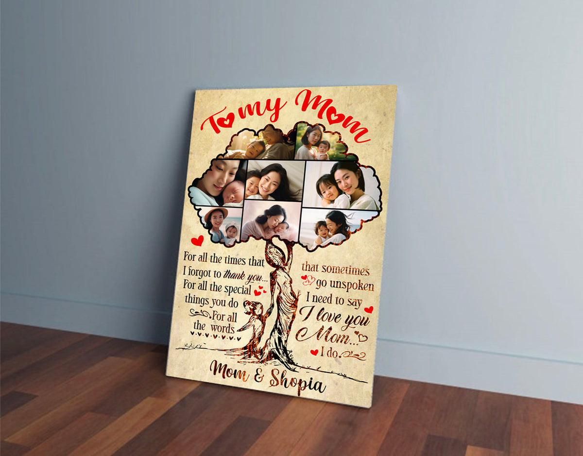 Personalized To My Mom, I Love You Canvas Wall Art – Gift for Mom