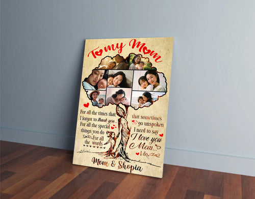 Personalized To My Mom, I Love You Canvas Wall Art – Gift for Mom