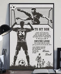Personalized To My Son, For Soccer Love Canvas Wall Art Prints