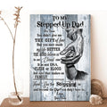 Personalized To My Stepped Up Dad Fathers Day Canvas Wall Art Prints