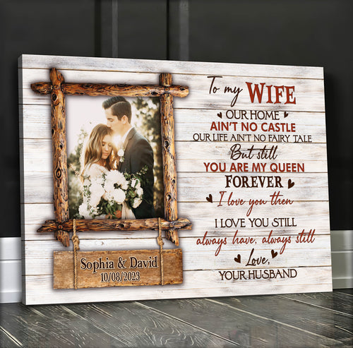 Personalized To My Wife Our Home Canvas Wall Art – Couple Gift