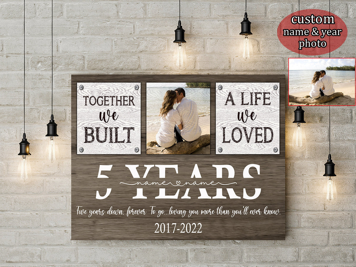 Personalized Together We Built A Life We Loved Canvas Wall Art – Couple Gift