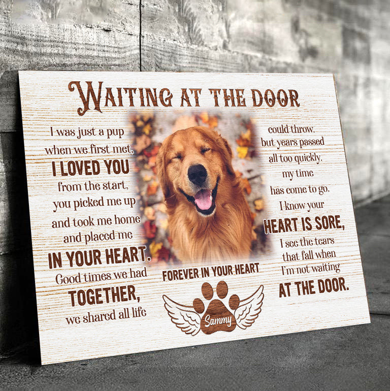 Personalized Waiting At The Door I Loved You Canvas Wall Art