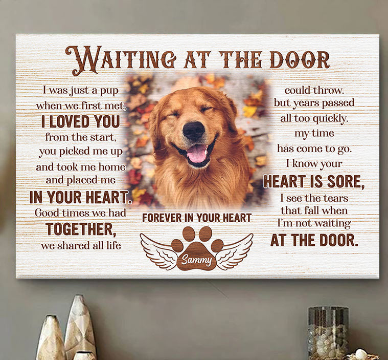 Personalized Waiting At The Door I Loved You Canvas Wall Art