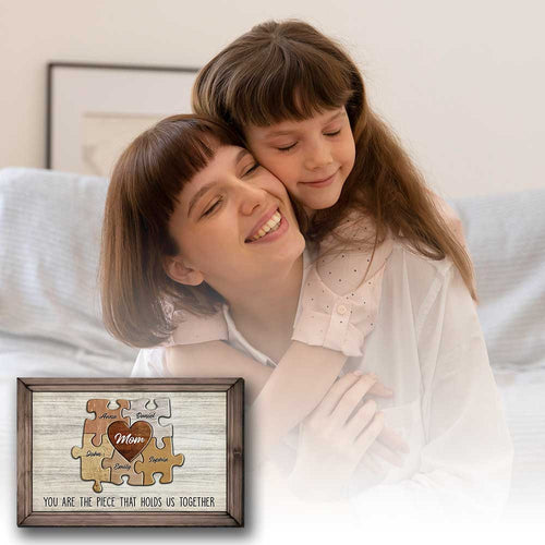 Personalized You Are The Piece Mother's Day Canvas Wall Art – Gift for Mom